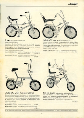 Staiger program Bicycles and mopeds 1972