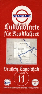 Standard Luftbildkarte Plan 11 Chemnitz 1930er Jahre