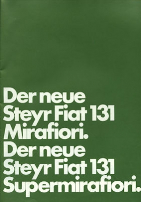 Steyr Fiat 131 Mirafiori Prospekt ca. 1975