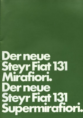 Steyr Fiat 131 Mirafiori brochure ca. 1975