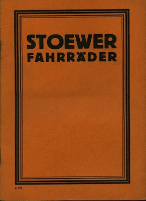 Bernhard Stoewer Fahrrad Programm 1930er Jahre