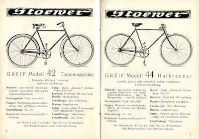 Bernhard Stoewer Fahrrad Programm 1930er Jahre