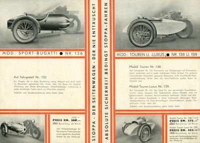 Stoppa sidecar program 1932