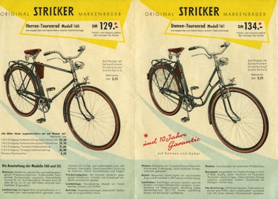 Stricker Fahrrad Programm 1956