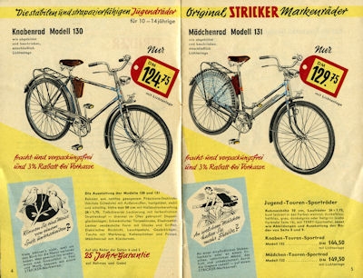 Stricker Fahrrad Programm 1959