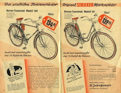 Stricker Fahrrad Programm 1959