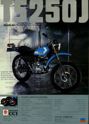 Suzuki TS 185 250 J Prospekt 1972