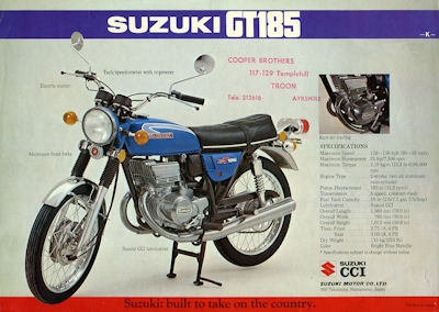 Suzuki GT 185 T 500 K brochure 1973