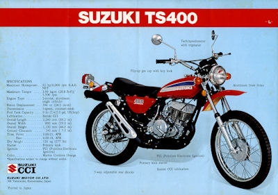 Suzuki TS 250 400 L Prospekt 1974