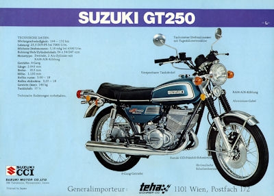 Suzuki GT 250 380 L Prospekt 1974