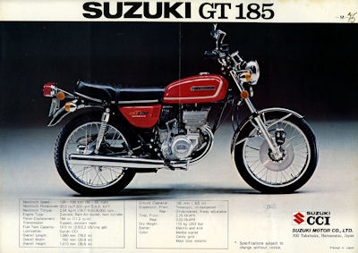 Suzuki GT 125 185 M Prospekt 1975