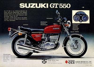 Suzuki GT 380 550 M Prospekt 1975