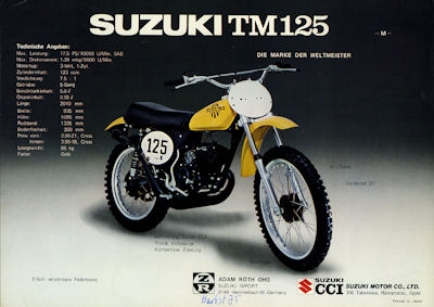 Suzuki TM 125 M Prospekt 1975