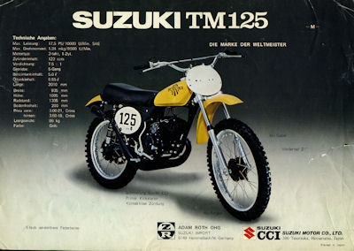 Suzuki TM 125 M brochure 1975