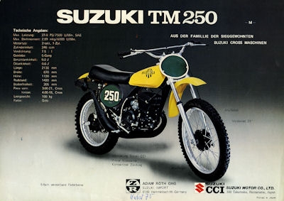 Suzuki TM 250 400 M Prospekt 1975