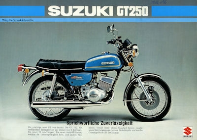 Suzuki GT 250 brochure 1976