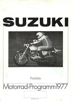Suzuki Preisliste 1977