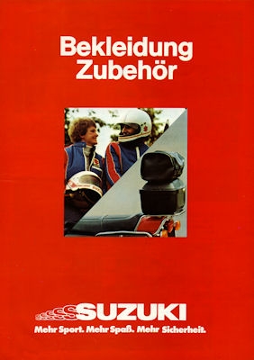 Suzuki Bekleidung Zubehör Prospekt 1978