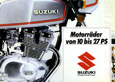 Suzuki Programm Motorräder von 10PS bis 17PS 1983