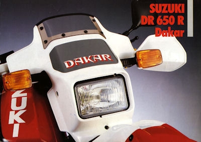 Suzuki DR 650 R Dakar brochure 1990