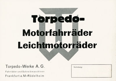 Torpedo Motorfahrrad Leichtmotorrad Prospekt ca. 1950