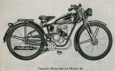 Torpedo Motorfahrrad Leichtmotorrad Prospekt ca. 1950