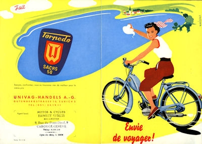 Torpedo Moped Sachs 50 Prospekt 1954 f