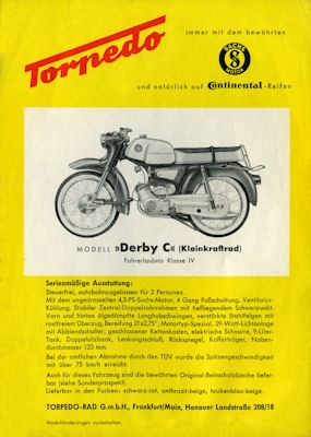 Torpedo Derby C Prospekt ca. 1955