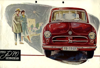 Trabant P 70 Zwickau Prospekt 1955 nl