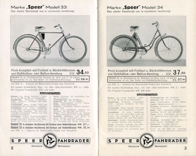 Triepad Fahrrad Programm 1938