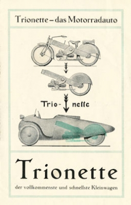 Trionette Threewheeler brochure 1923