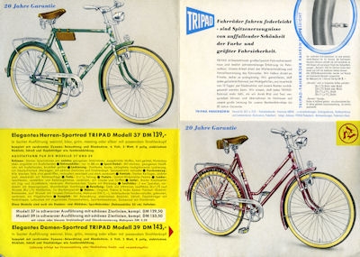 Tripad Fahrrad Programm 1950er Jahre