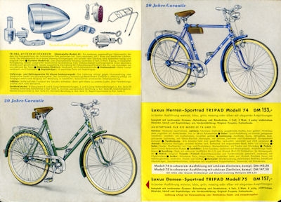 Tripad Fahrrad Programm 1950er Jahre