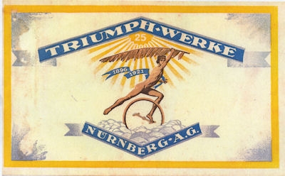 Triumph 25 Jahre Fahrräder Programm 1921