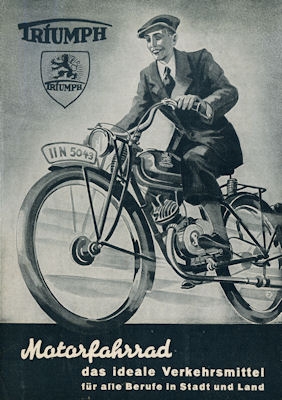 Triumph Motorfahrrad Prospekt 1936