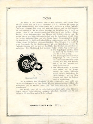 UDE Modelle KV und II Prospekt ca. 1925