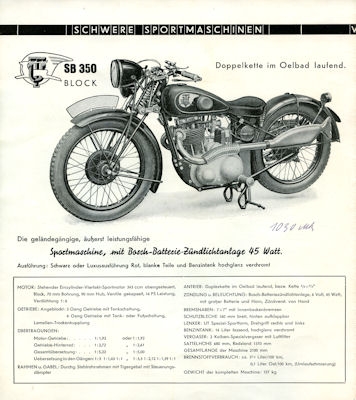 UT 350-500 ccm Prospekt 1936