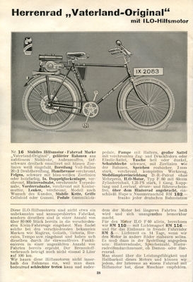 Vaterland bicycle program 1935