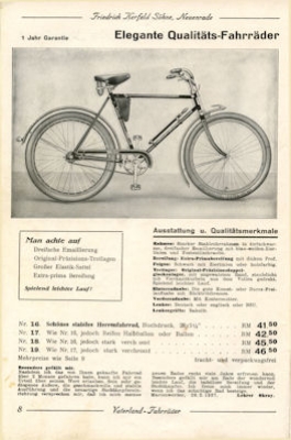 Vaterland bicycle and motorcycle program 1937