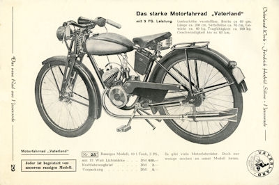 Vaterland bicycle and motorcycle brochure 1950