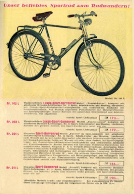 Vaterland bicycle and Moped brochure 1954