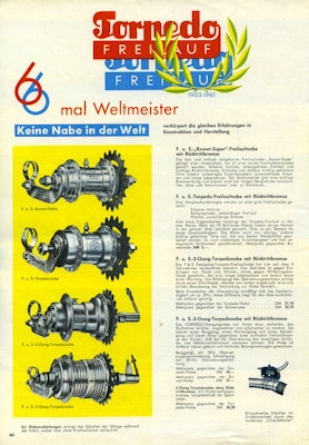 Vaterland bicycle program 1961