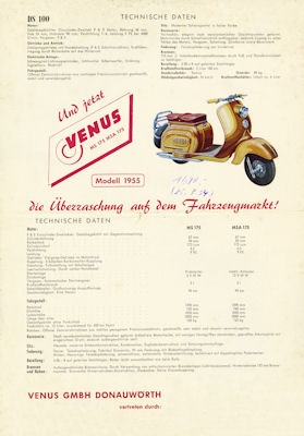 Venus Roller Prospekt 1955