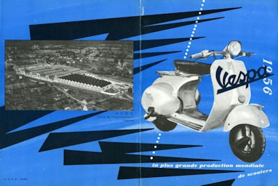 Vespa 125 ccm scooter brochure 1956