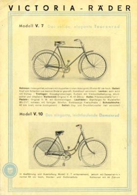 Victoria Fahrrad Programm 9.1931