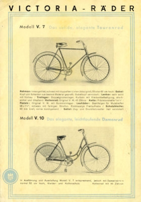 Victoria Fahrrad Programm 9.1931