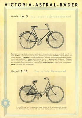 Victoria Fahrrad Programm 9.1931