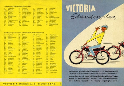 Victoria Stundenplan ca. 1958