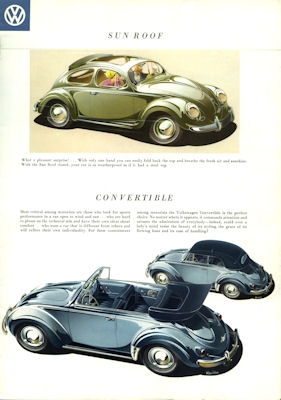 VW Käfer Prospekt 1954 US