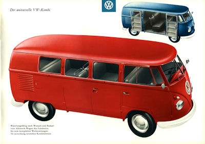 VW T 1 Prospekt 1960er Jahre